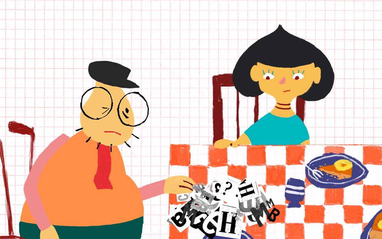 Grandpa has a broken eye and mom is an adventure